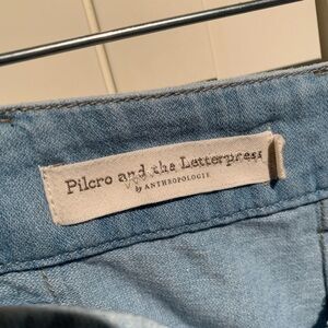 Pilcro and the Letterpress by Anthropologie- wide leg light denim jeans